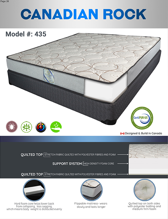 6" Canadian Rock – High Density Foam Mattress